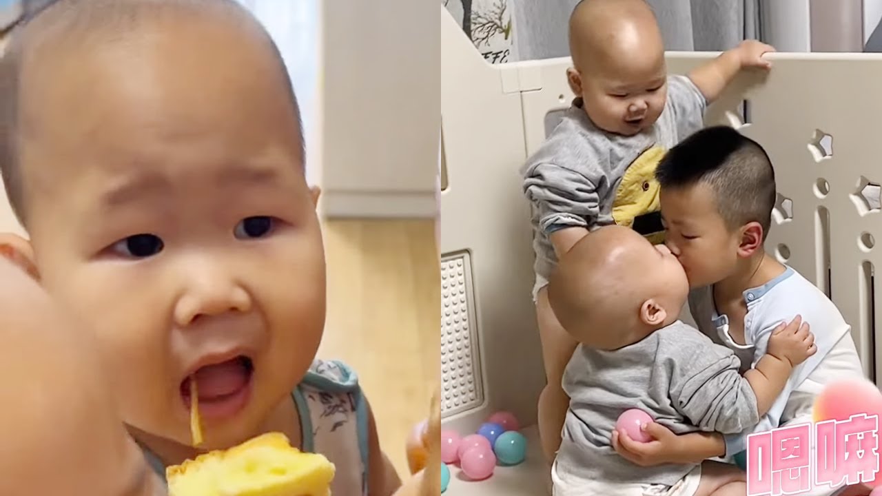 【超萌双胞胎】你说辣我不信，非要自己尝尝才行！【西西和柚柚呀】