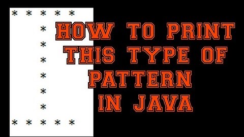 How To Print Alphabet i Pattern In Java