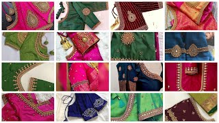 Trendy blouse handwork | Elegant wedding blouse design #design #model #viral #blousedesign #aariwork screenshot 1