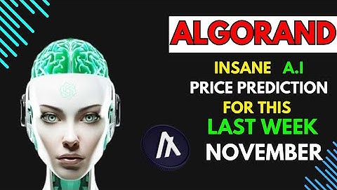 Insane ALGORAND Price Prediction for THIS WEEK by A.I