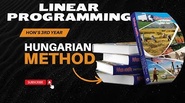 Hungarian Method Problem Solution | Linear Programming | Bangla Tutorial  Honours 3rd Year |