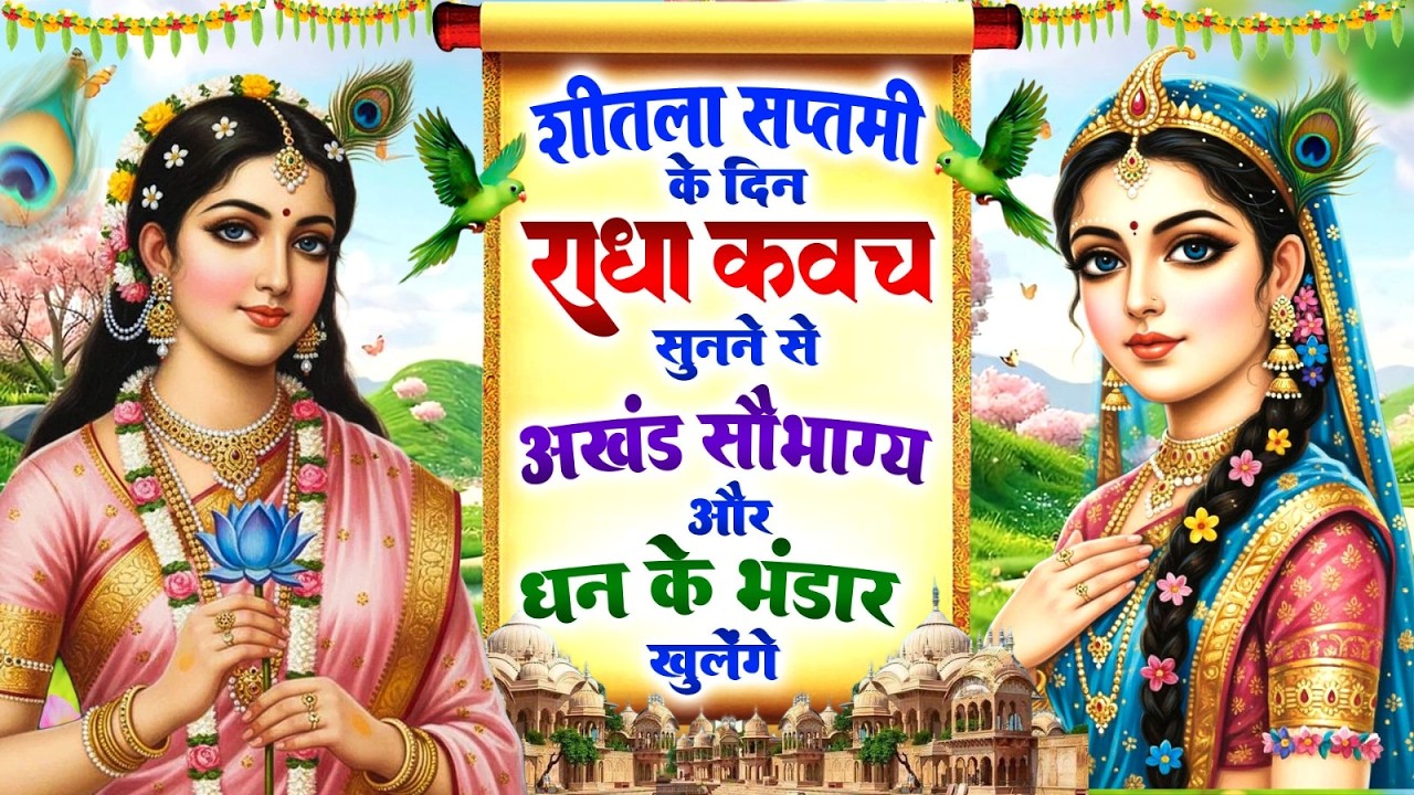 शीतला सप्तमी  के दिन #राधा कवच सुनने से अखंड सौभाग्य और धन के भंडार खुलेंगे~Shree Radha Kavach 2025