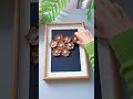 Make a beautiful decorative painting with pine cones and half a pearl; #decoration #walldecoration