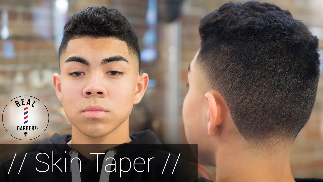 Men's Haircut 2016 | Skin Taper Fade | Thick Curly Hair - YouTube