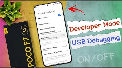 How to Enable USB Debugging / Developer Options on Poco F7