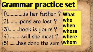 English grammar practice set
