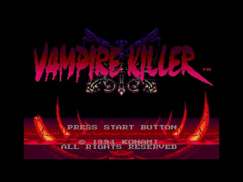 Vampire Killer (バンパイアキラー). / Castlevania: Bloodlines. [Mega Drive]. 1LC. Normal. No Damage. 60Fps.