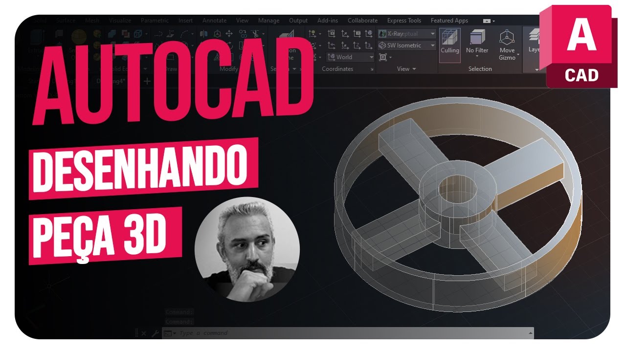 Drawing 3D Part in AutoCAD 2026 - YouTube