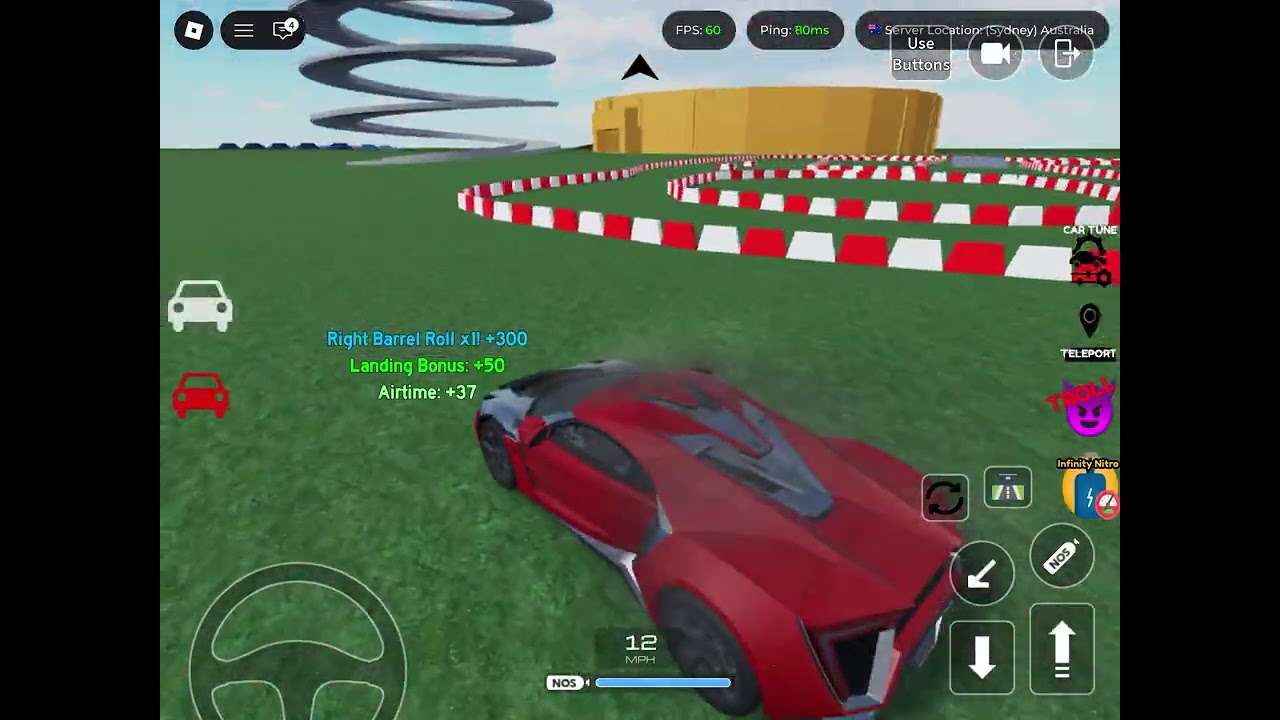 Destroying cars with nitro