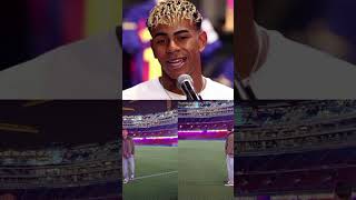 lamin yamal on Messi visit to campnu #football #barcelona #messi #messi #laminyamal