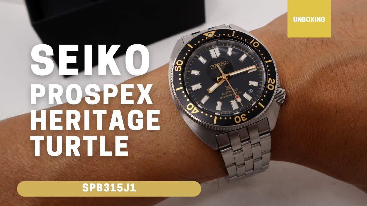 Unboxing Seiko Prospex Heritage Turtle 1968 Re-Interpretation SPB315J1  SPB315 - YouTube