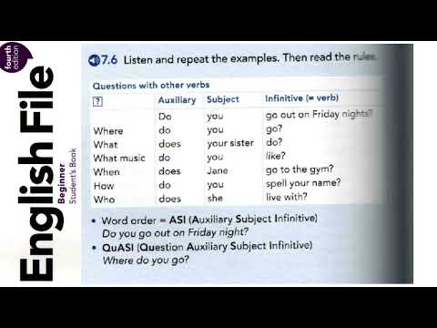 English File beginner 4th edition SB_7.6