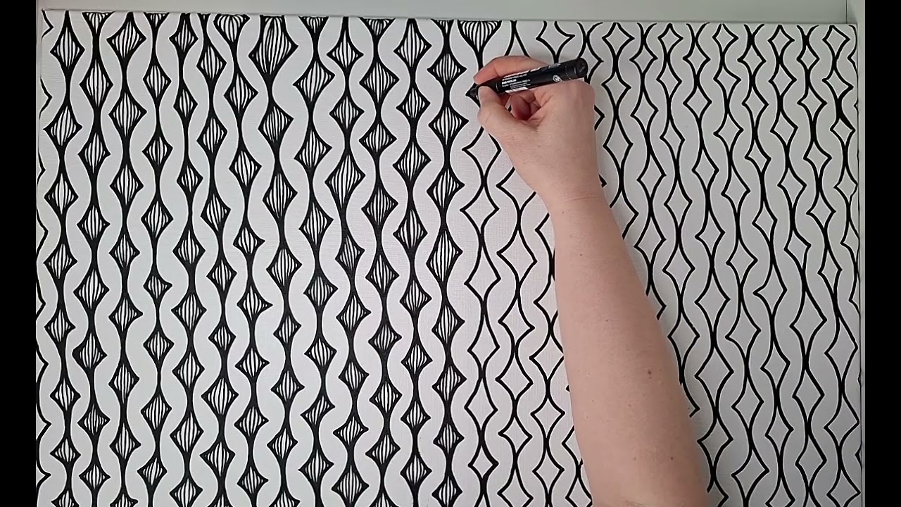 ASMR POSCA painting on 50x70 cm Canvas