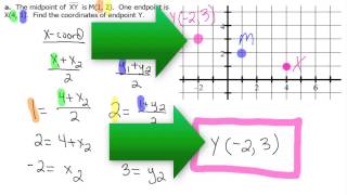 1-3 Ex 4 Finding the Other Endpoint Given Midpoint and Endpoint