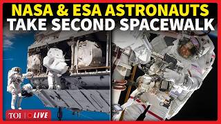 NASA LIVE | Anil Menon & Sophie Adenot Spacewalk For 2nd Time To Replace ISS Antenna | WATCH