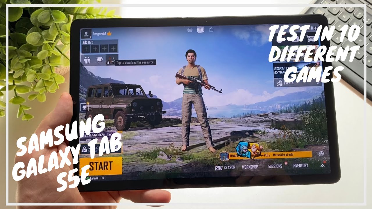 Samsung Galaxy Tab S5e - Test in 10 Different games (PUBG, Asphalt 9, etc)