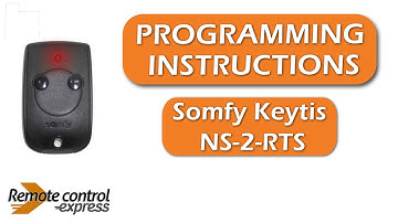 Programming my remote Somfy Keytis NS-2-RTS