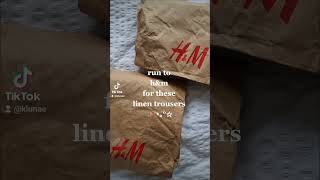 The Viral H&M Linen Trousers