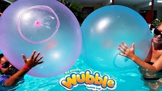 Giant Wubble Bubble Balloons Explosion In Our Pool - Family Fun | Toys AndMe