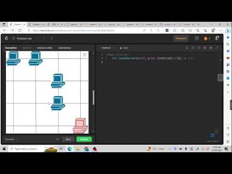 Leetcode 1267. Count Servers that Communicate (2 pass matrix)