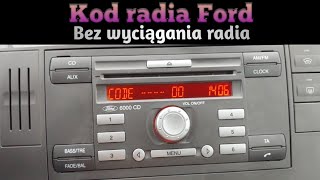 Kod radia, Ford. BEZ WYCIĄGANIA