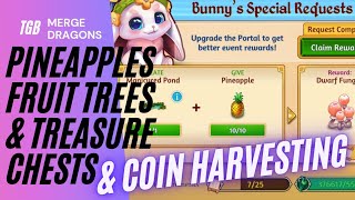 Fruit Trees Pineapples Treasure Chests & Coin Harvesting: What Merge Dragons Level? For The Portal!