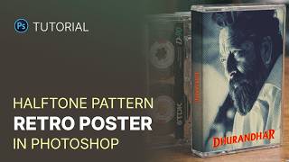 Dhurandhar Retro Effect Poster in Photoshop #photoshop #dhurandhar #posterdesign #sanjaydutt