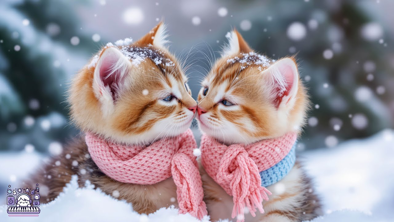 Рождественская музыка для кошек - зимняя терапия 🎵🎄 Успокаивающая музыка, которая поможет вашей к...