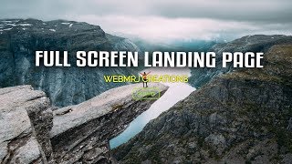Full Screen Landing Page | Responsive Landing Page HTML5/CSS3 Tutorial 2019