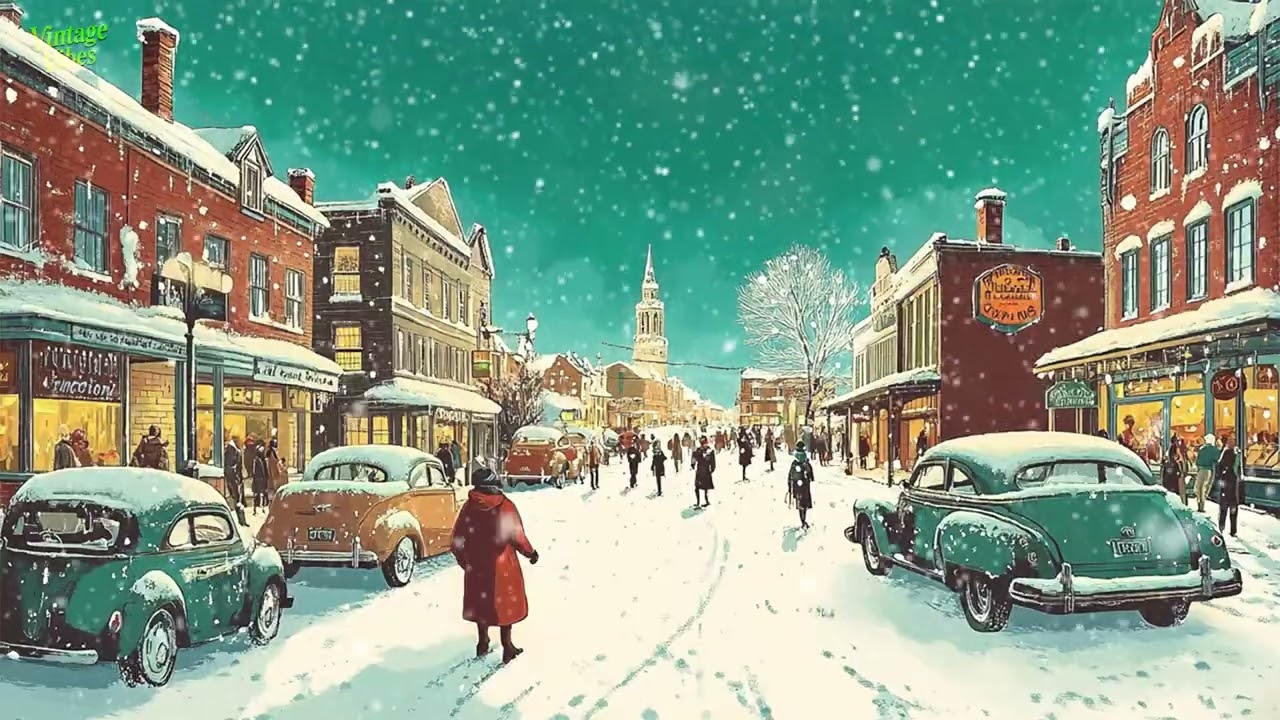 Classical Music for Winter - Snowy Town Café ❄️ Vintage Winter Classical 40s 50s 60s