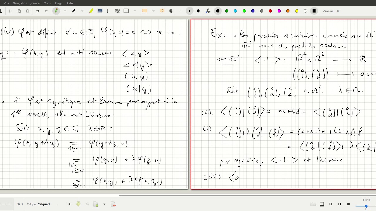 XXVI, partie 1 : définition et exemples de produits scalaires