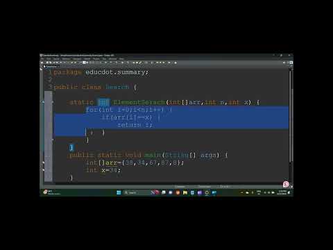 Linear Search in Java | Find Element Index in an Array | DSA for Beginners
