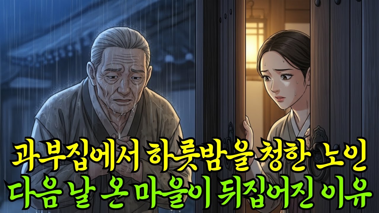 과부의 집에서 하룻밤을 청한 남루한 행색의 노인, 다음 날 온 마을이 뒤집어진 이유 | 야담 전설 설화 민담 옛날이야기 오디오북