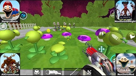PLANT VS ZOMBIES in NEXTBOTS IN PLAYGROUND MOD,99 NIGHT IN THE FOREST,NEXTBOT ONLINE,HUNGRY MARIO