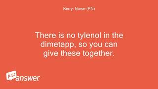 Can I Give Dimetapp And Tylenol To Toddler At The Same Time?