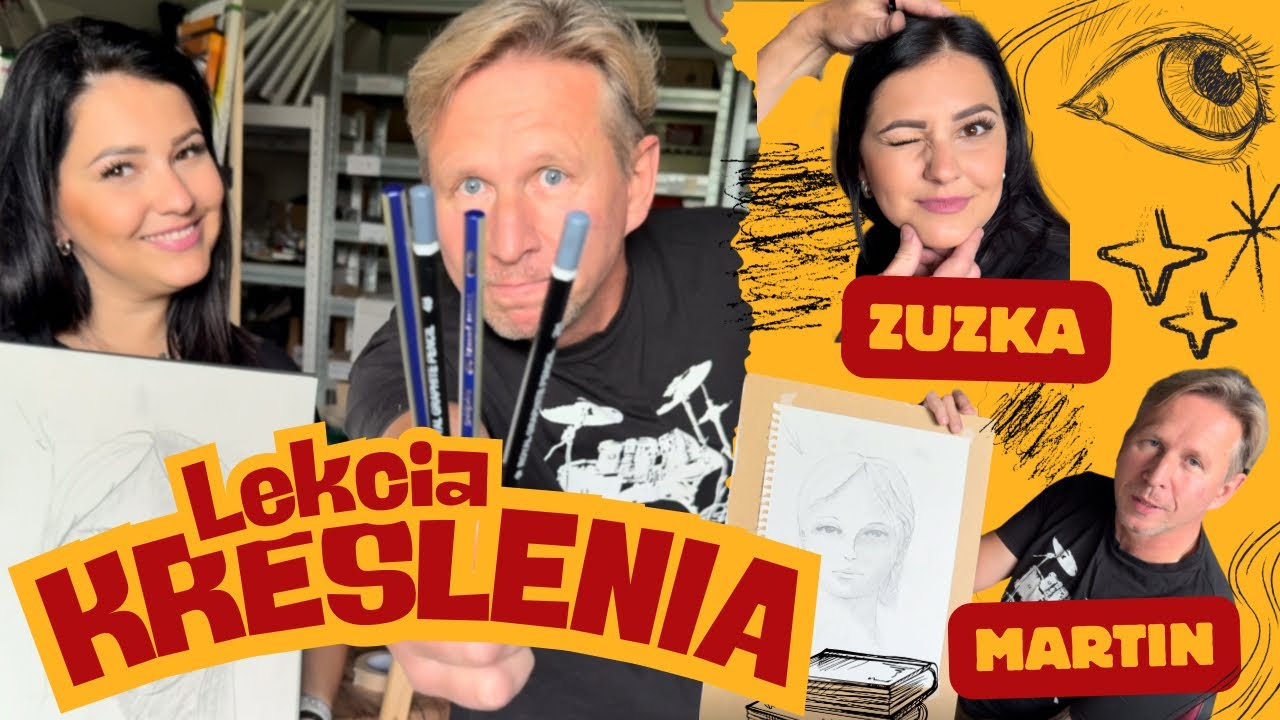 Lekcia kreslenia portrétu: Martin Horečný naučí Zuzku a aj teba ako na to | Podrobný návod