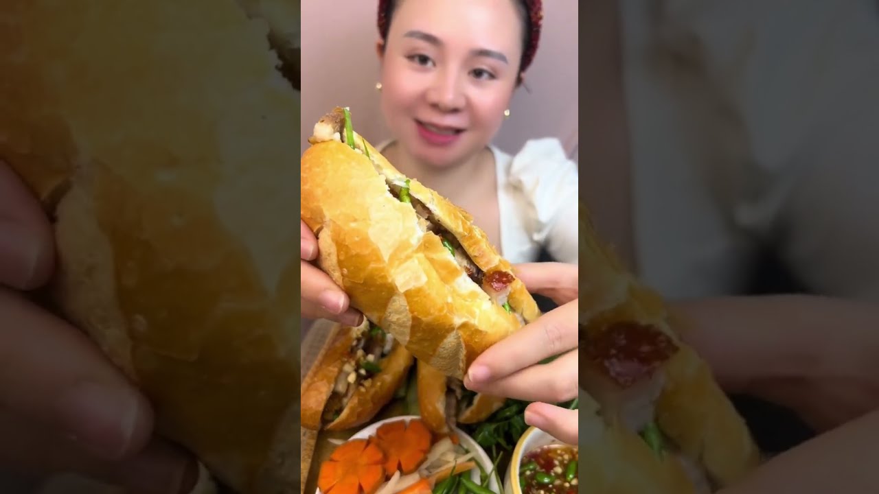 Mời mọi người Mukbang Bánh Mỳ Pate, Bánh Mỳ Heo Quay, Bánh Mỳ Thịt Nướng, Bánh Mỳ Chả Giò nghen
