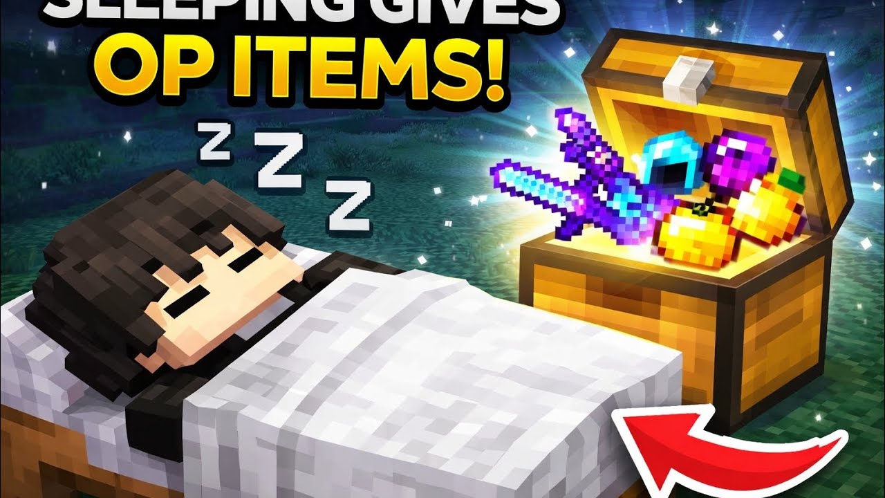 Minecraft but sleeping give op items!
