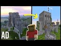 Recreating a Castle in Minecraft from Real Life Ruins