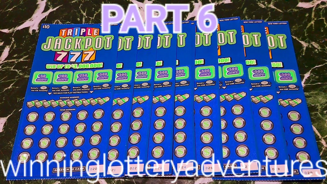 1 OF 10 TRIPLE JACKPOT 777 10 NY LOTTERY SCRATCH OFFS PART 6 YouTube