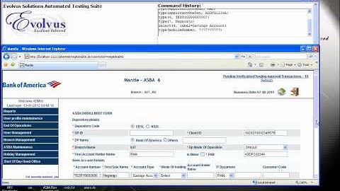 Evolvus Automated Test Suite