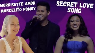 SECRET LOVE SONG Morrisette Amon & Marcelito Pomoy REACTION