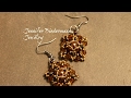 Superduo and crystal square earrings tutorial