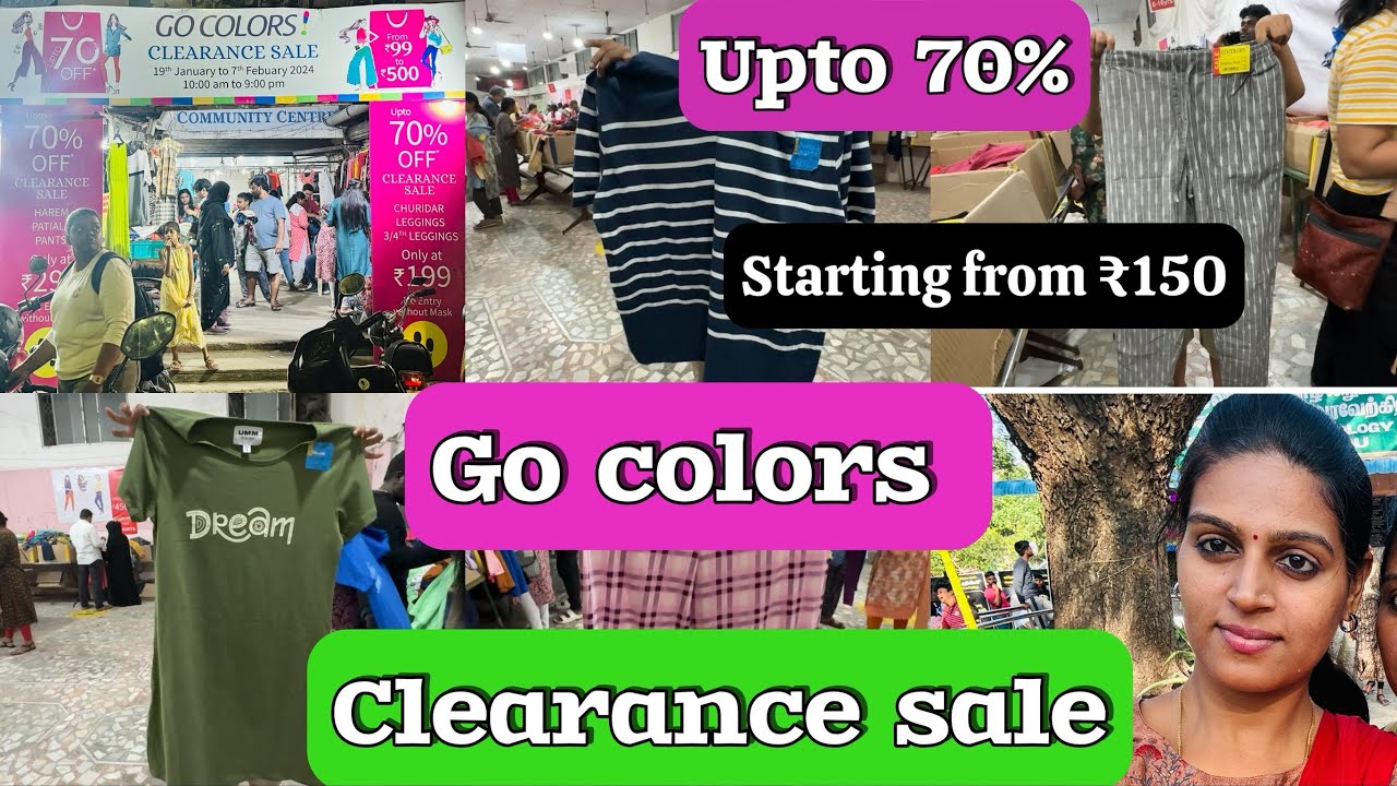 GO COLORS Clearance Sale Chennai | Upto 70% | Dass Community Centre ...