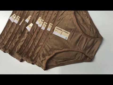 Video Quần lót cotton lụa mara màu nâu - youtube