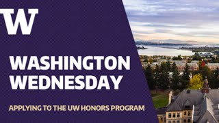 Applying to the UW Honors Program