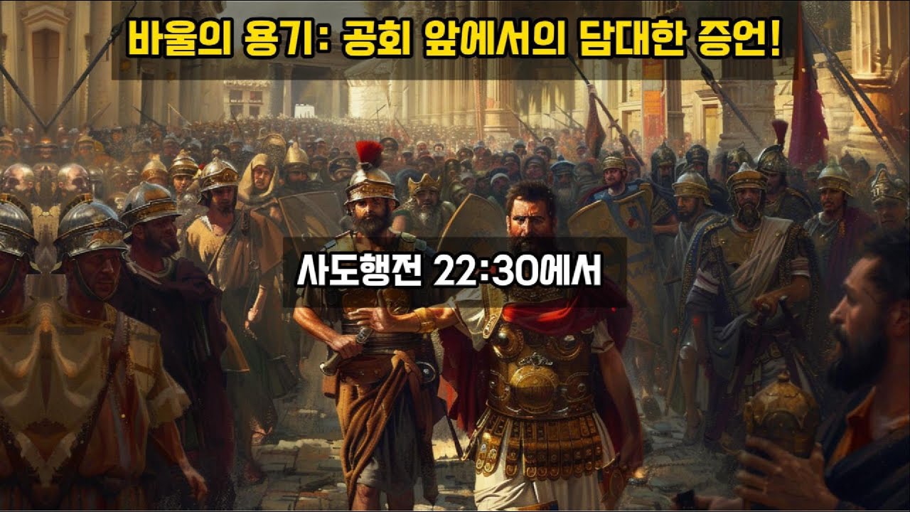 바울의 용기: 공회 앞에서의 담대한 증언! #바울사도 #오늘의묵상 - YouTube