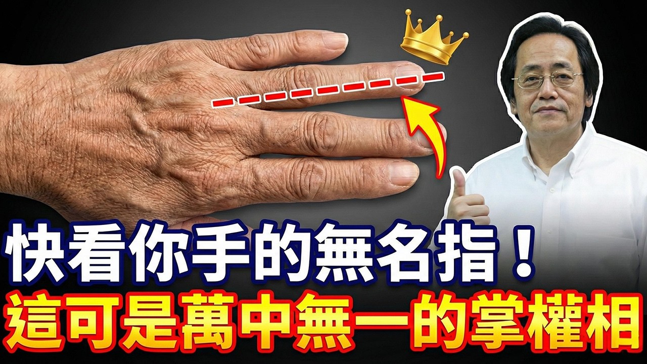 倪海廈：：快看你的手！無名指長不是勞碌命？這是萬中無一的「掌權相」，晚年富貴驚人！#倪海廈#無名指#三焦經#中醫養生#心肌梗塞#乳癌預防