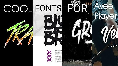 Cool Logo Fonts For Avee Player!!! Link In Description!!!