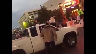 SJWs blocking traffic threaten pick-up truck - immediately regret it